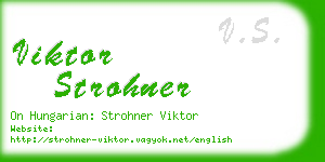 viktor strohner business card